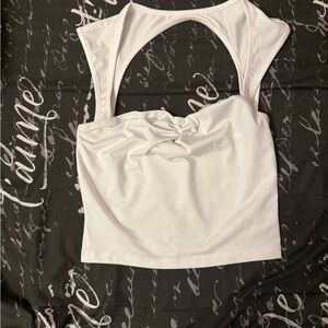 White open back size small tank from SHEIN